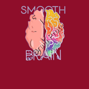 Womens Basic Tee- Colored Brain Design