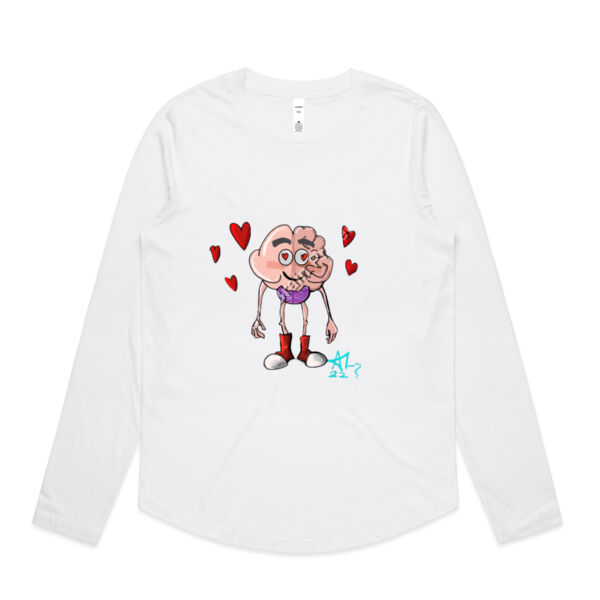 Womens Curve Longsleeve Tee - Love Sick Thumbnail