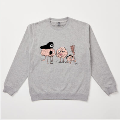 Mens Fox Sweatshirt- Smooth Brain Family Thumbnail